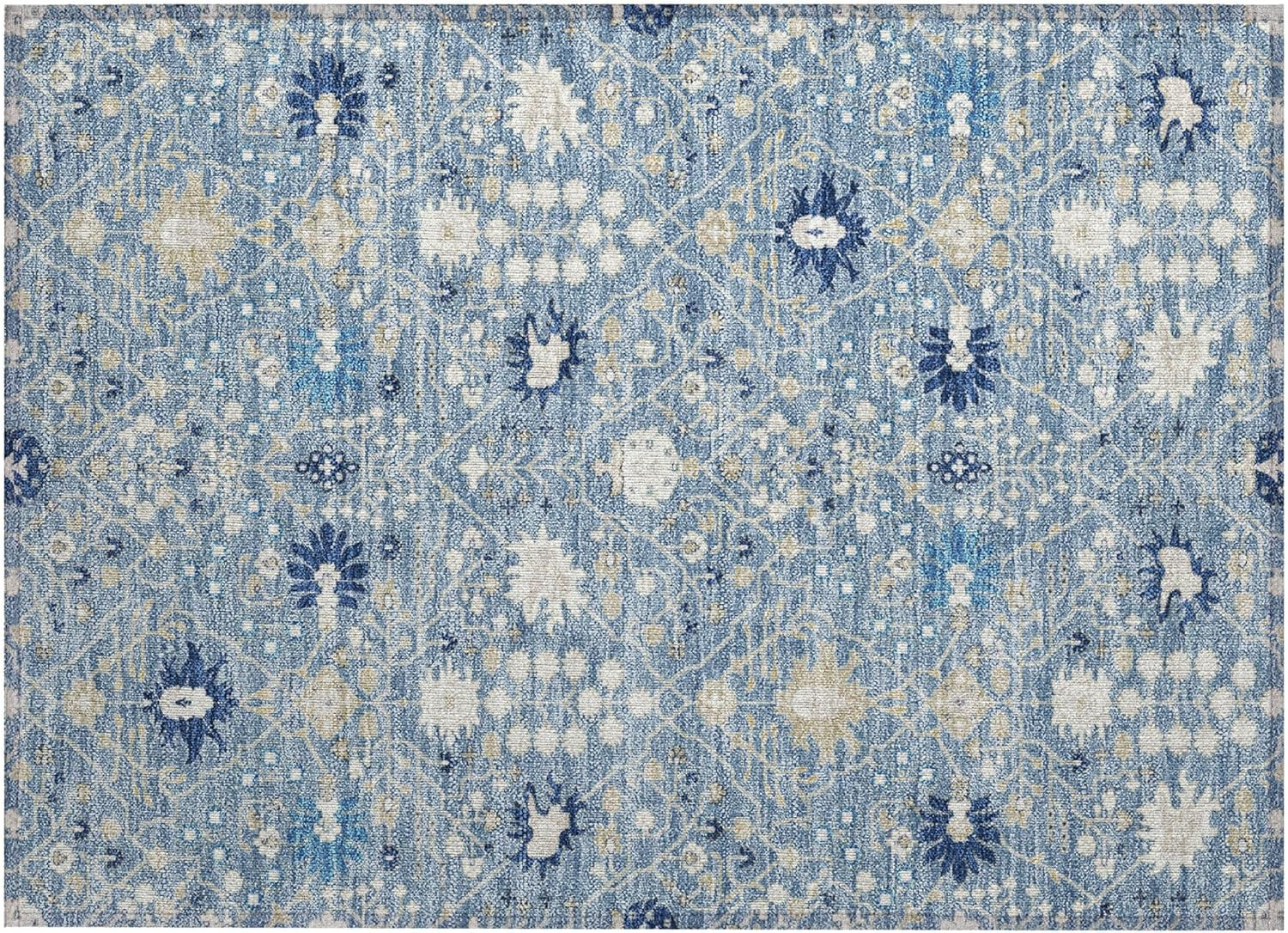Addison Rugs Chantille ACN1009 Blue 1'8" x 2'6" Indoor Outdoor Area Rug, Easy Clean, Machine Washable, Non Shedding, Bedroom, Entry, Living Room, Dining Room, Kitchen, Patio Rug