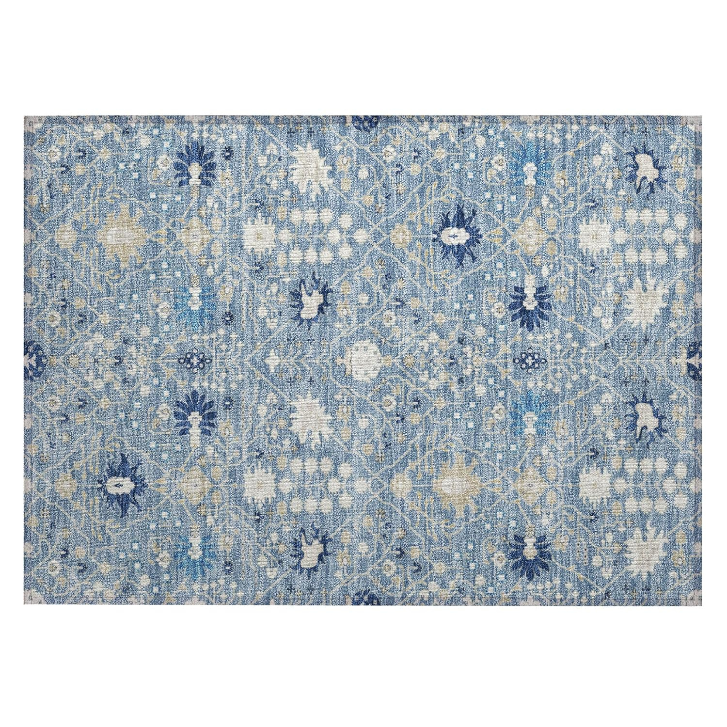Addison Rugs Chantille Indoor/Outdoor Modern Abstract Denim Washable Rectangle Rug, 1'8" x 2'6"