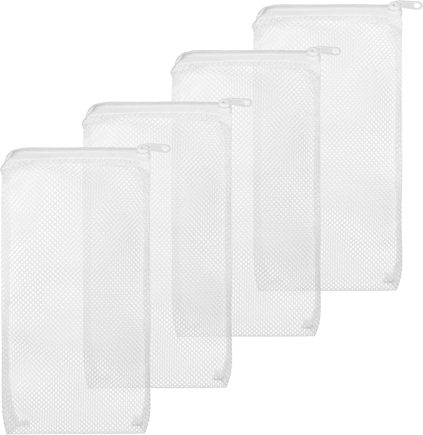 Aquatic Experts - Durable MaxFlow Mesh Media Filter Bags with Zipper for Large Filter Media 4 Pack, 4 pack, 5" x 9"