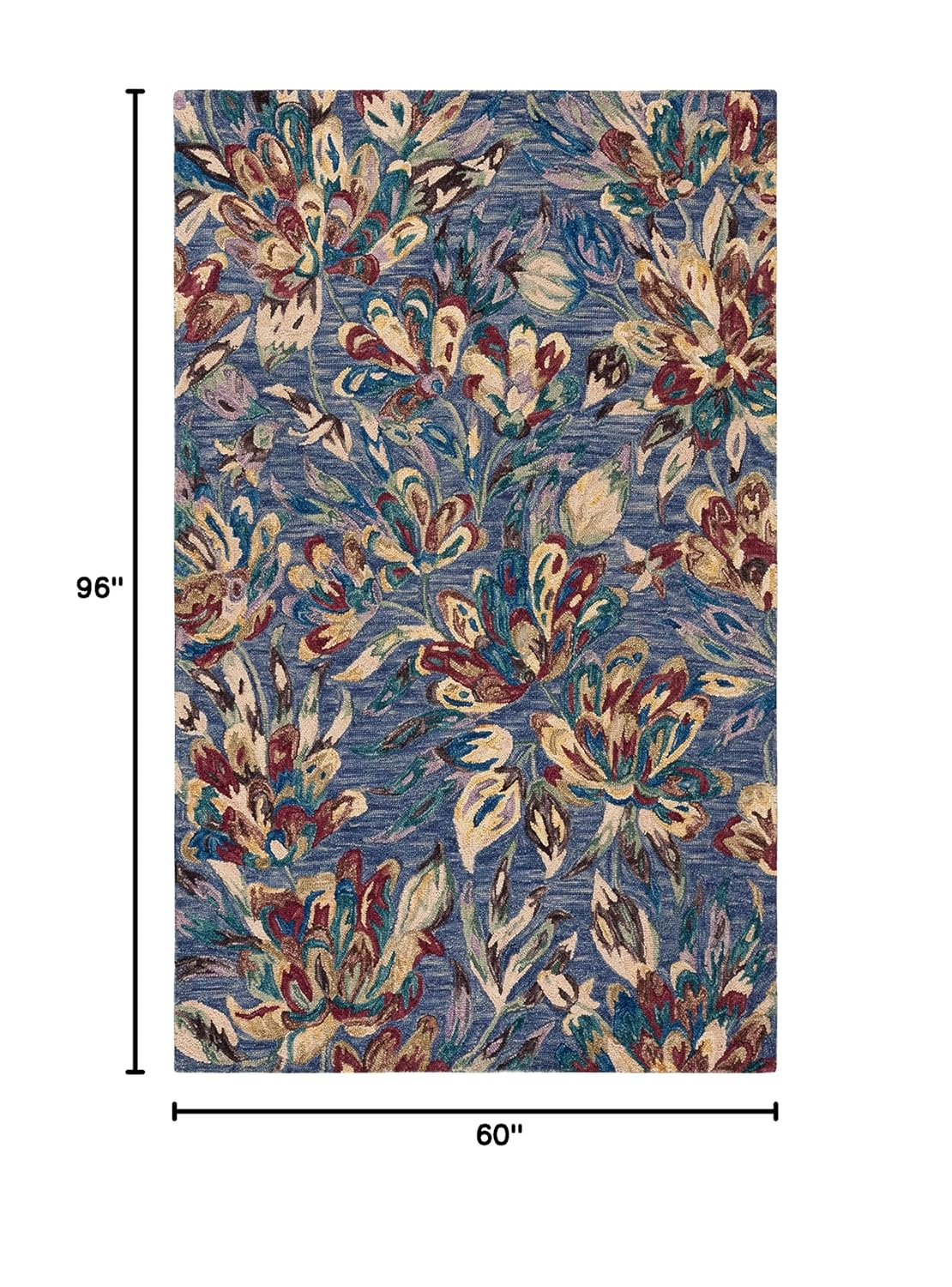 SAFAVIEH Blossom Tobias Floral Area Rug, Blue/Violet, 5' x 8'