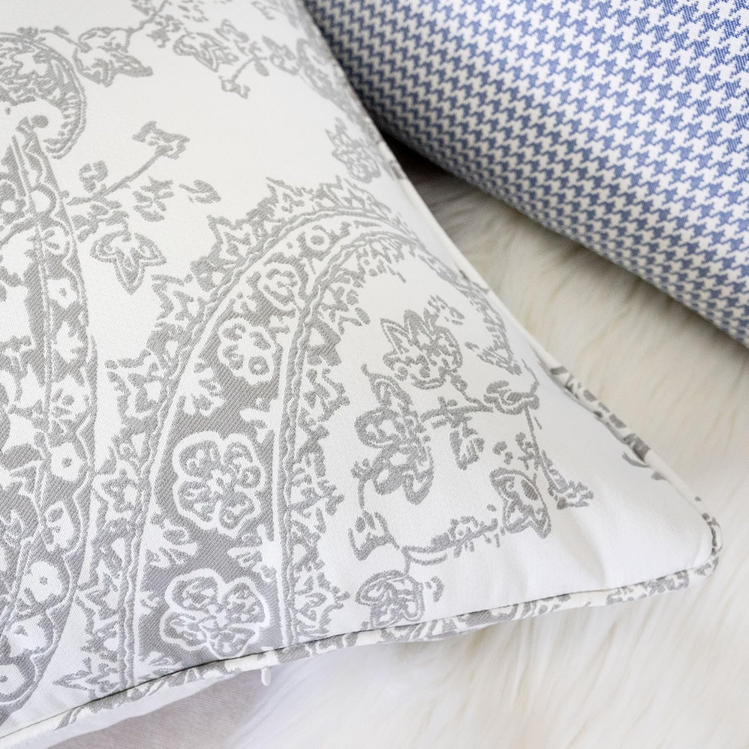 Homey COZY 75149-Ella Accent Pillow, Single, Cream Gray