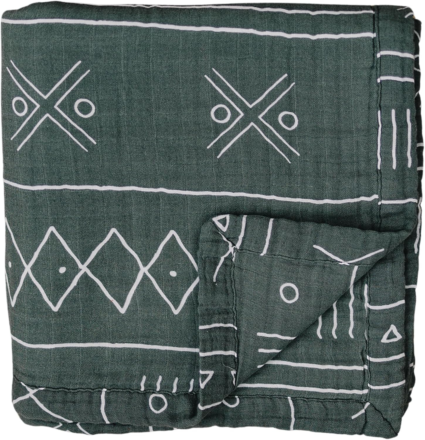 Mebie Baby Muslin Quilt, Taupe Checkered, 100% Cotton Blanket for Girls and Boys, Newborns, Babies, Toddlers, Soft Swaddle, 47"x47"