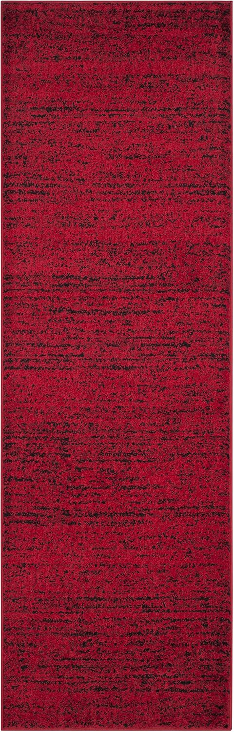 SAFAVIEH Adirondack Linnette Abstract Runner Rug, Red/Black, 2'6" x 10'