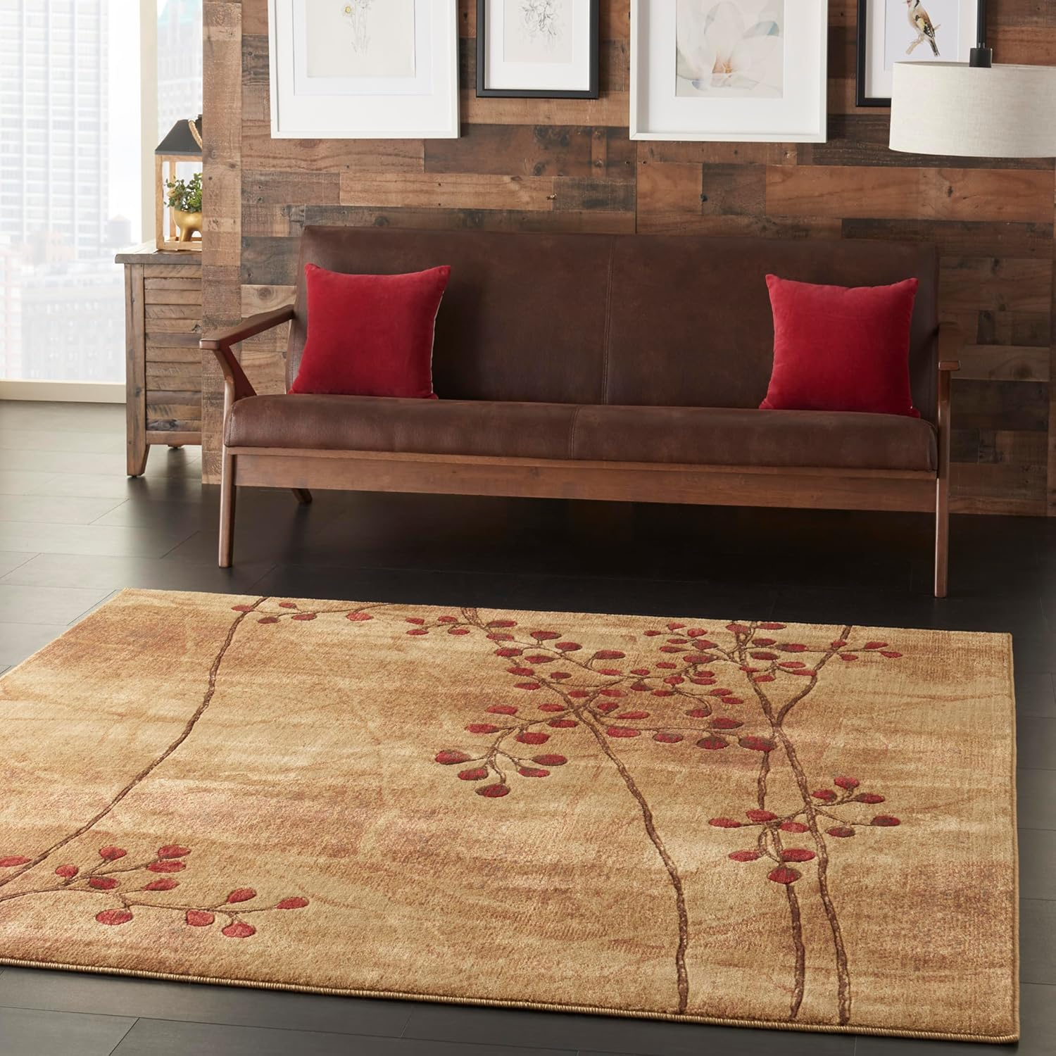 Nourison Somerset Nature Latte 6'7" x SQUARE Area Rug, (7 Square)