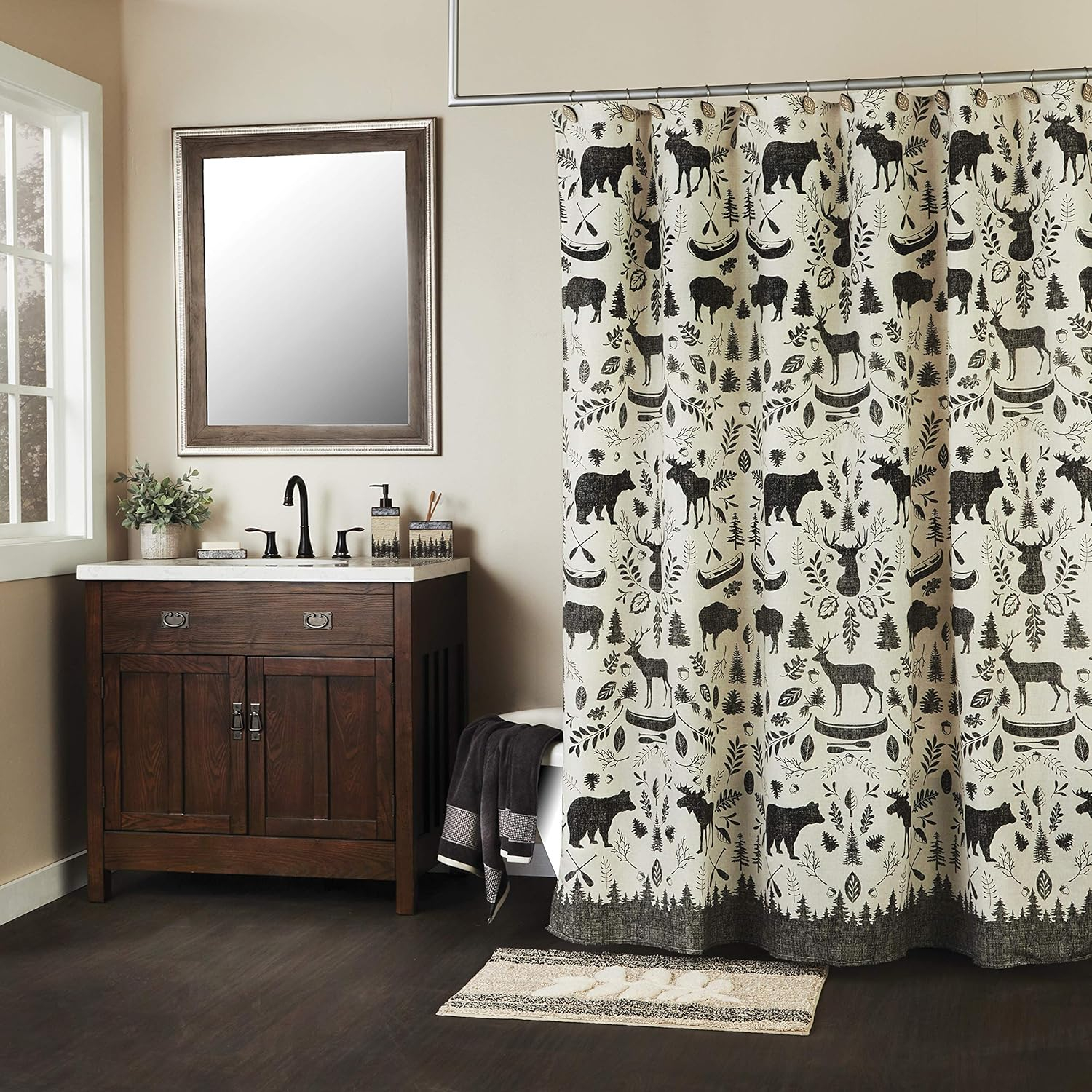 SKL Home by Saturday Knight Ltd. Aspen Lodge Shower Curtain, Taupe