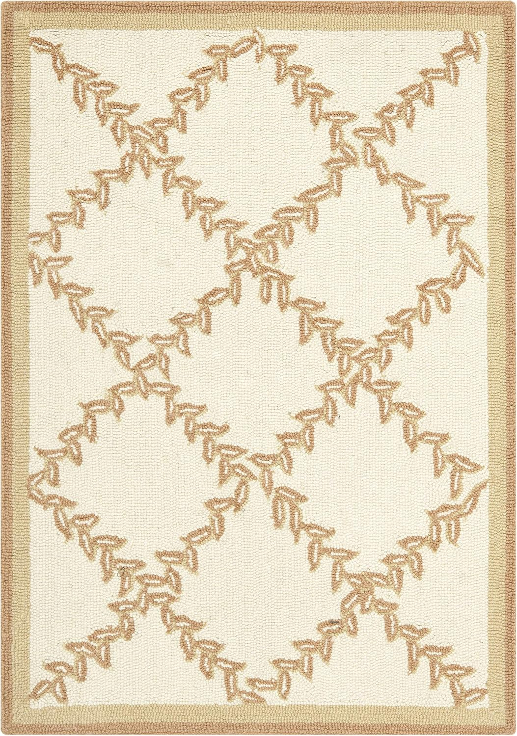 SAFAVIEH Chelsea Collection Accent Rug - 1'8" x 2'6", Blue & Brown, Hand-Hooked French Country Wool, Ideal for High Traffic Areas in Entryway, Living Room, Bedroom (HK230J)