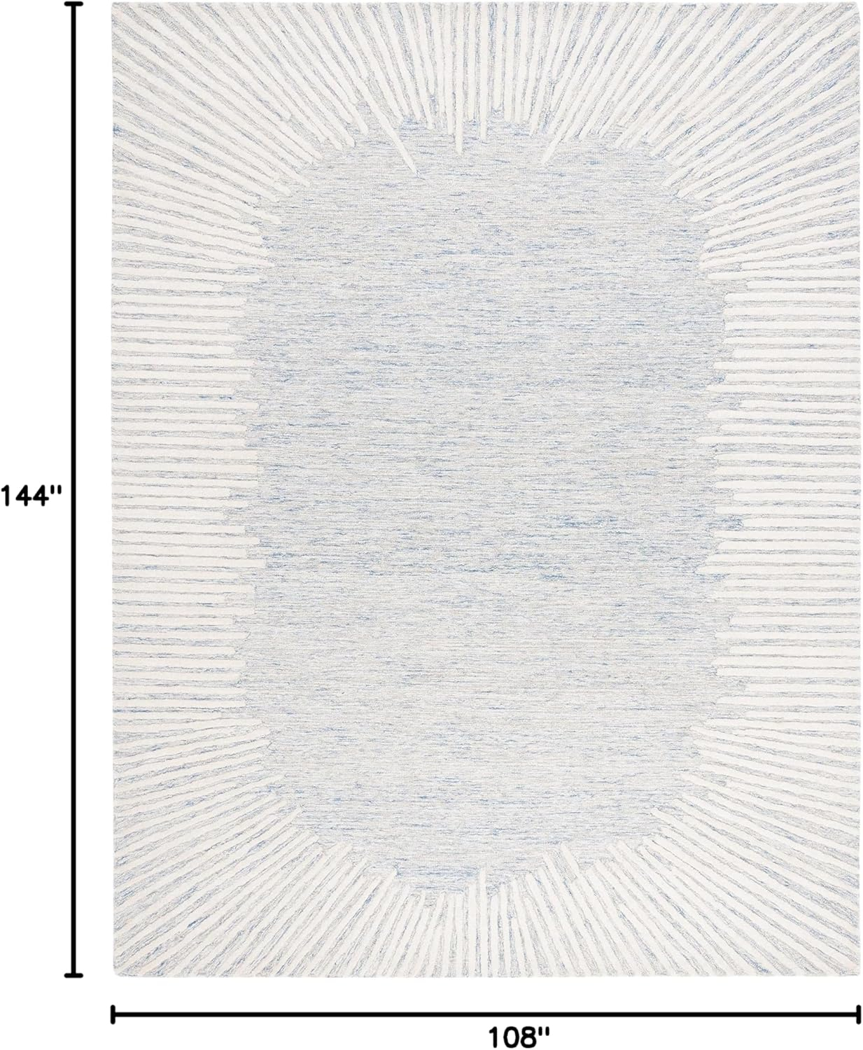 SAFAVIEH Abstract Frieda Radiate Area Rug, Blue/Ivory, 9' x 12'