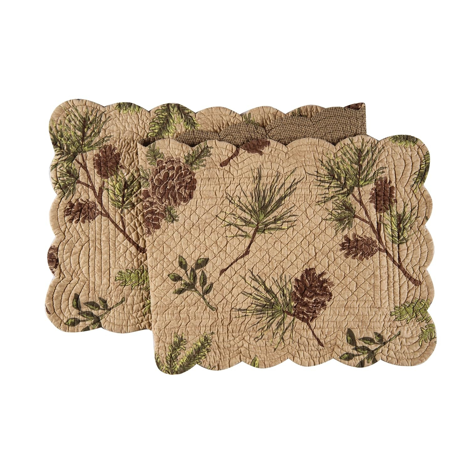 Woodland Retreat Quilted Reversible Cotton Table Runner 14" x 51"