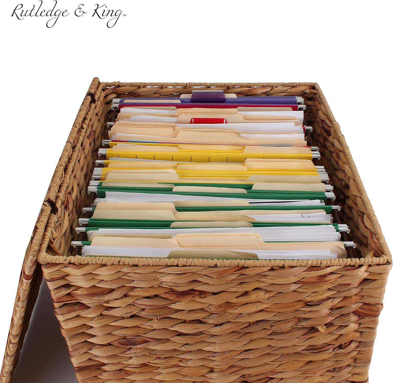Seagrass Rolling File Cabinet Natural - Letter