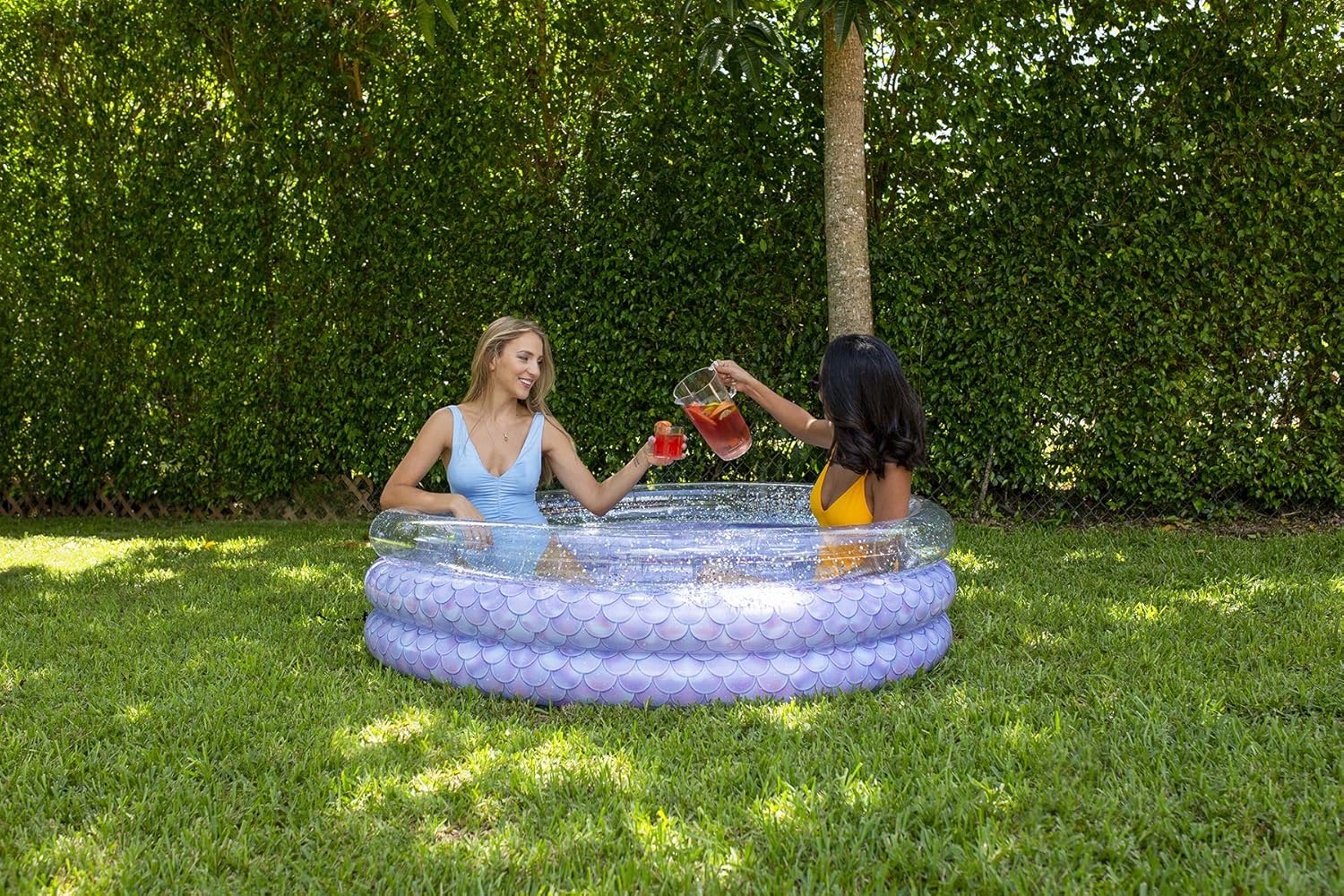 HeSLehs Lemon Print Designer Sunning Pool