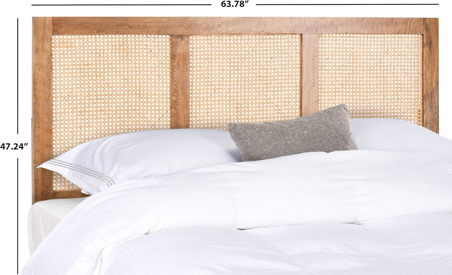 SAFAVIEH Vienna Cane Farmhouse Wood Headboard, Queen, Natural