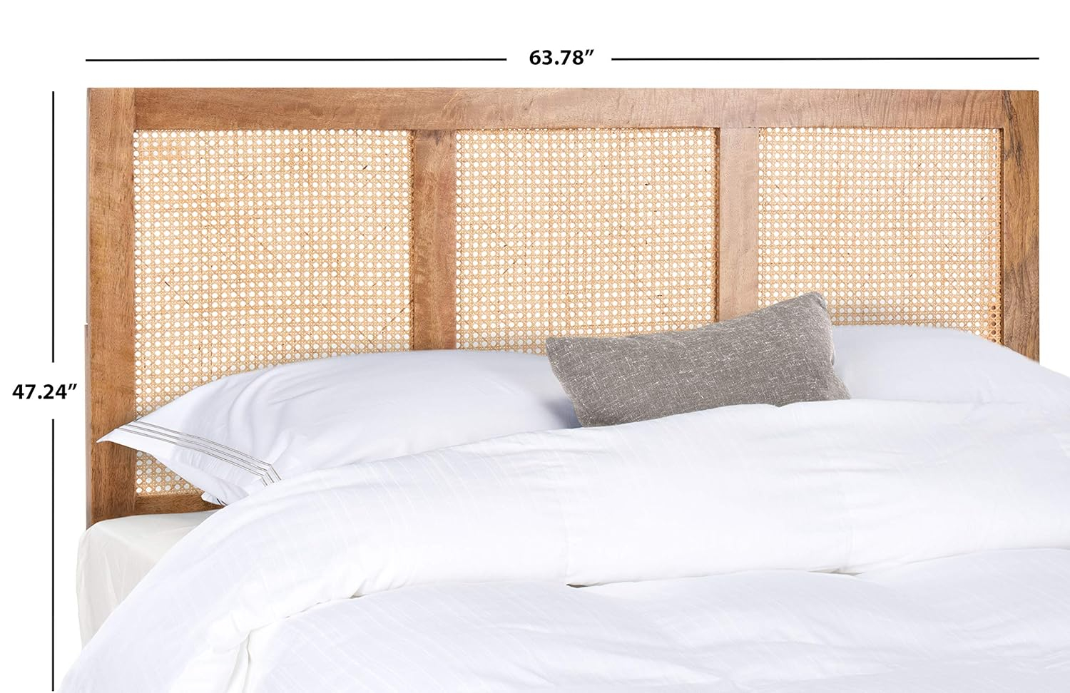 SAFAVIEH Vienna Cane Farmhouse Wood Headboard, Queen, Natural