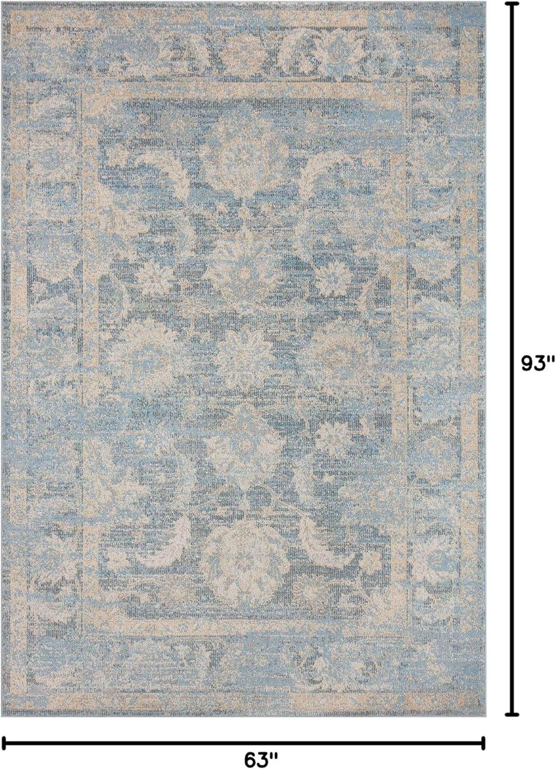 Loloi II Odette Sky / Beige 5'-3" x 7'-9" Area Rug
