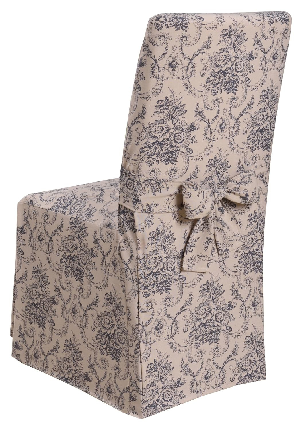Kathy Ireland Chateau Ding Room Chair Slipcover Navy