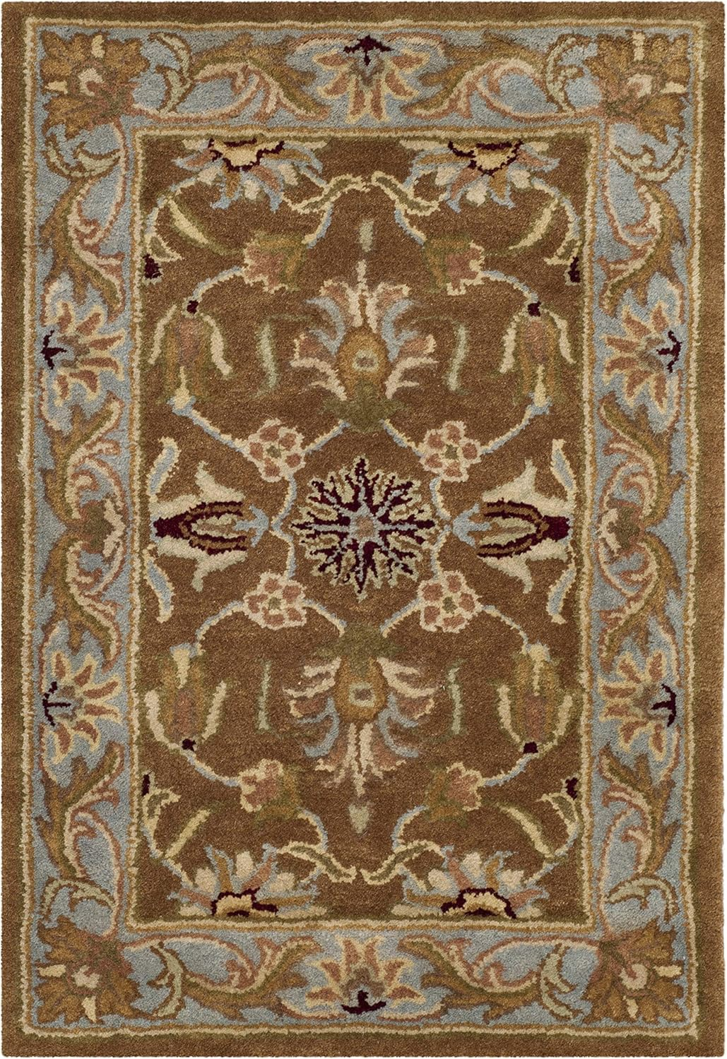 SAFAVIEH Heritage Steward Traditional Wool Area Rug, Brown/Blue, 2' x 3'