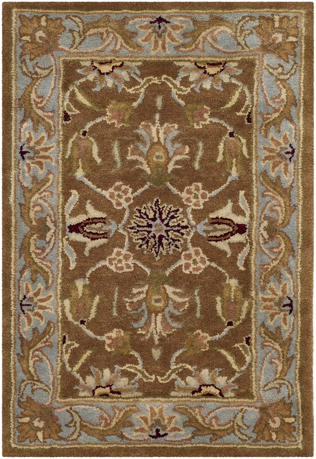 SAFAVIEH Heritage Steward Traditional Wool Area Rug, Brown/Blue, 2' x 3'