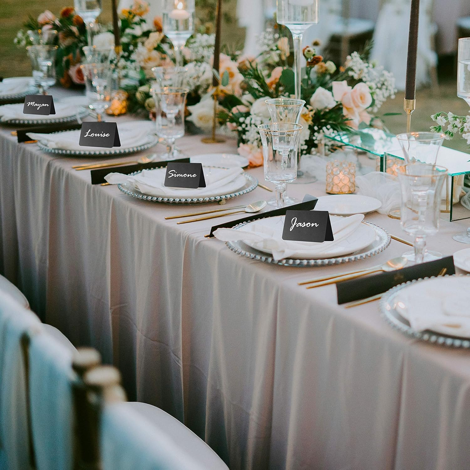 10 Pack Mini Chalkboard Table Tent Signs 4x3 – Reusable Food Labels for Buffet Party & Wedding – Plastic Display Chalk Board Tags for Catering & Event Displays