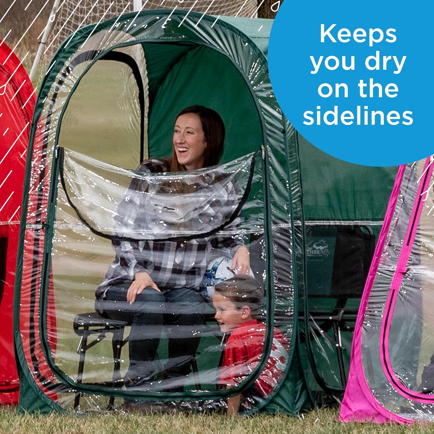 Hunter Green Two-Person Four Season Polyester Pop-Up Tent