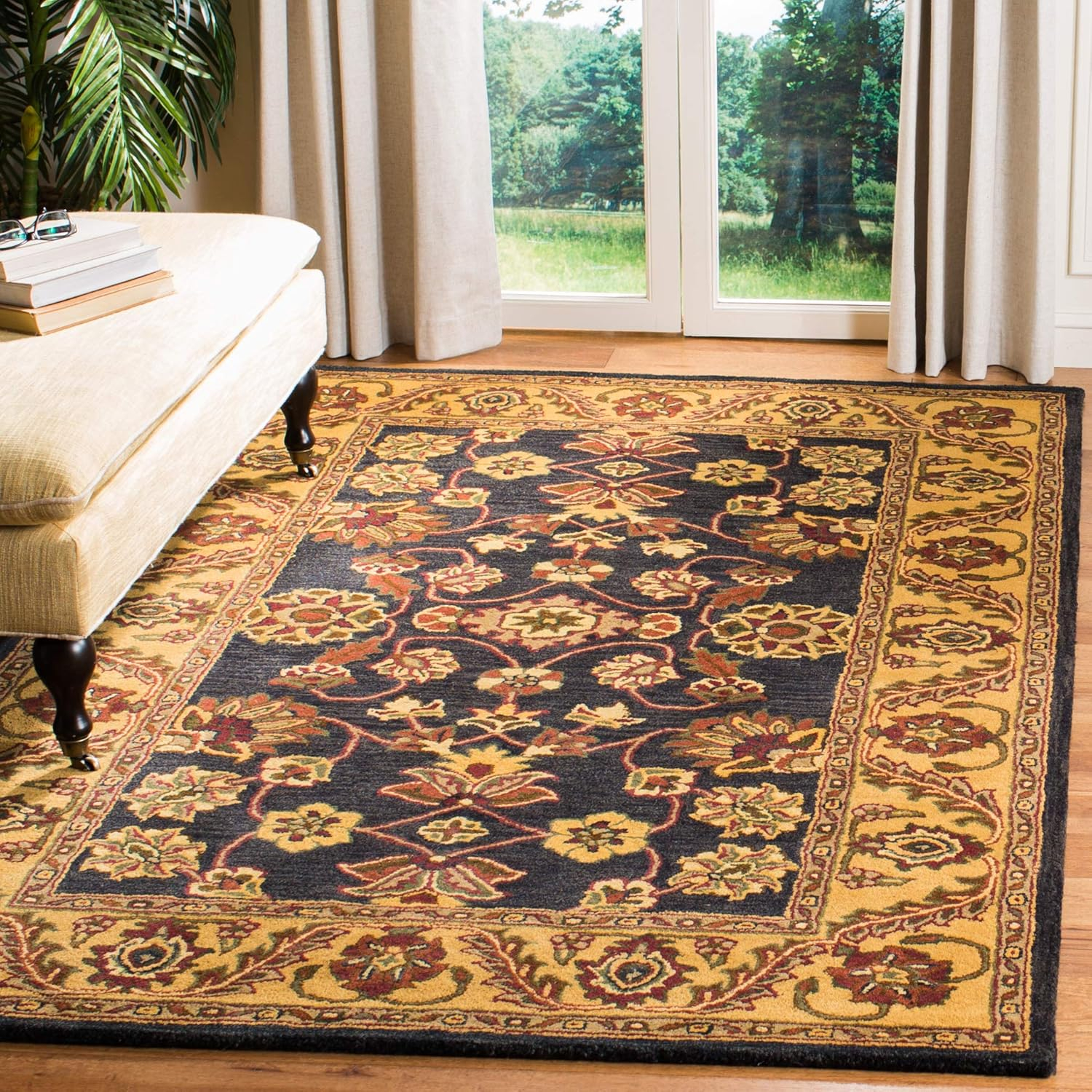 SAFAVIEH Golden Jaipur GJ250D Handmade Black / Gold Rug