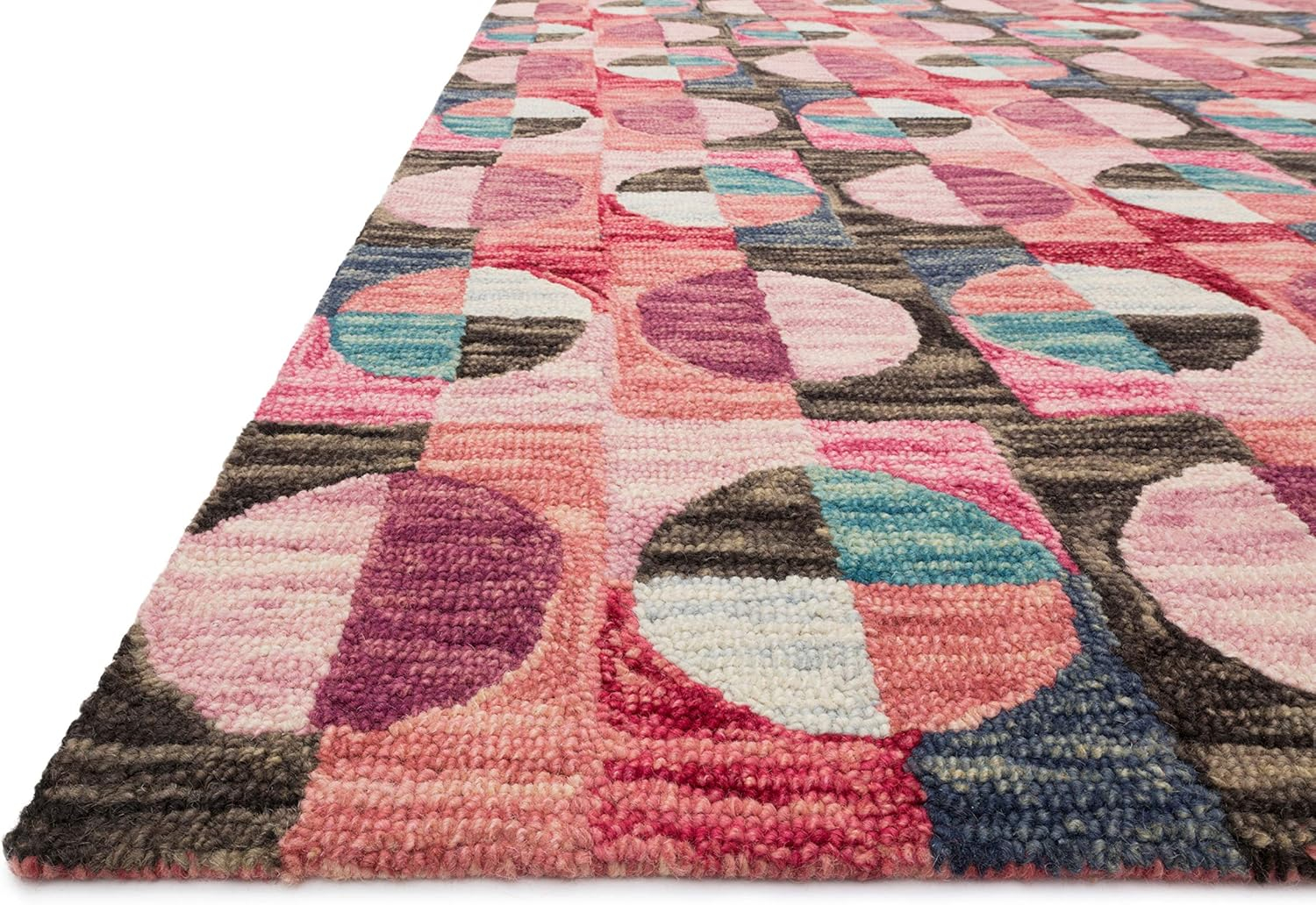 Justina Blakeney Dreamlike Berry Charcoal Handmade Wool Rug - 3'6" x 5'6"