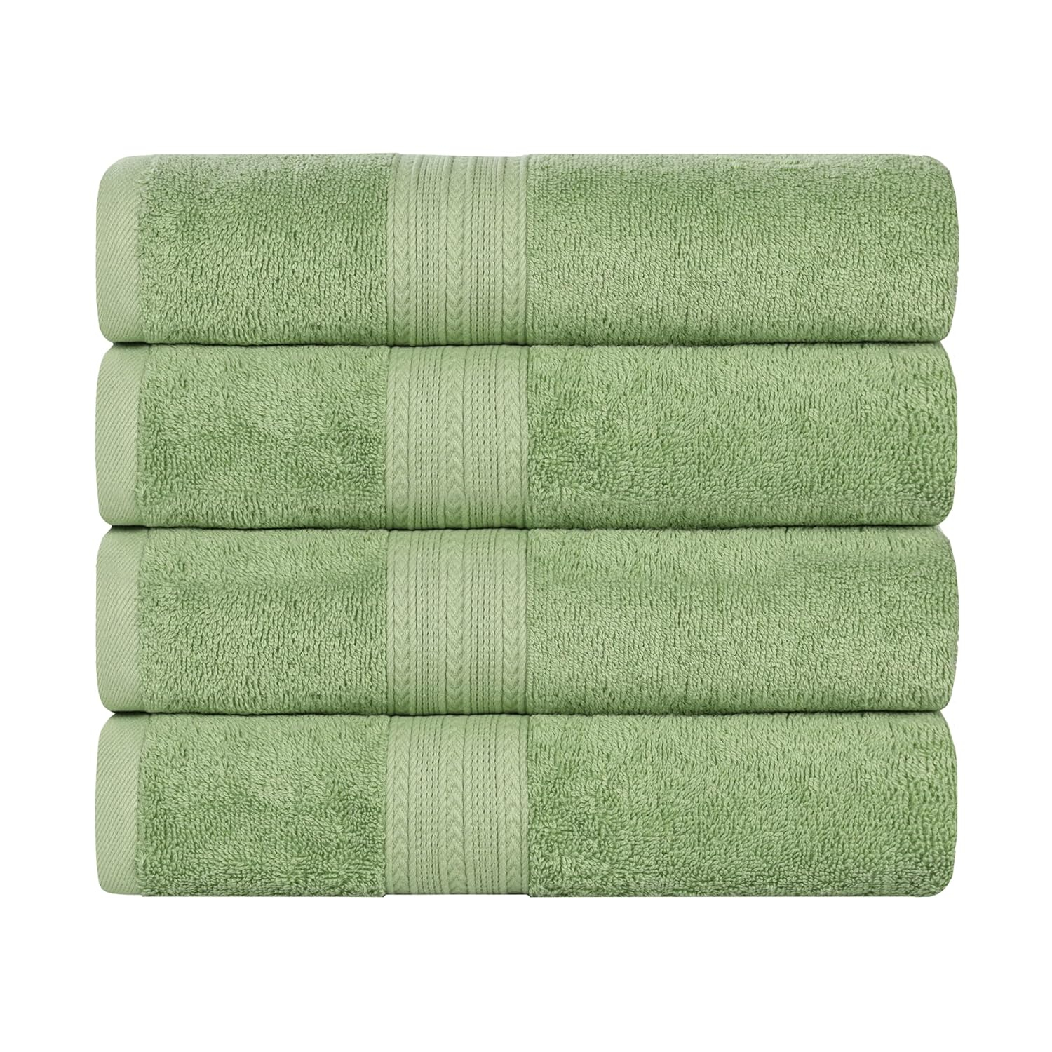 Superior Eco-Friendly Cotton 4-Piece, Terrace Green, Bath Towel Set