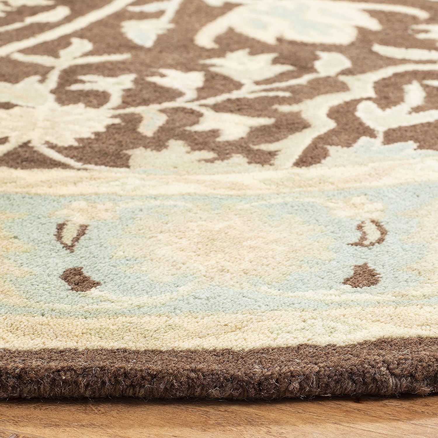SAFAVIEH Antiquity Toireasa Oriental Wool Area Rug, Brown/Green, 7'6" x 9'6" Oval