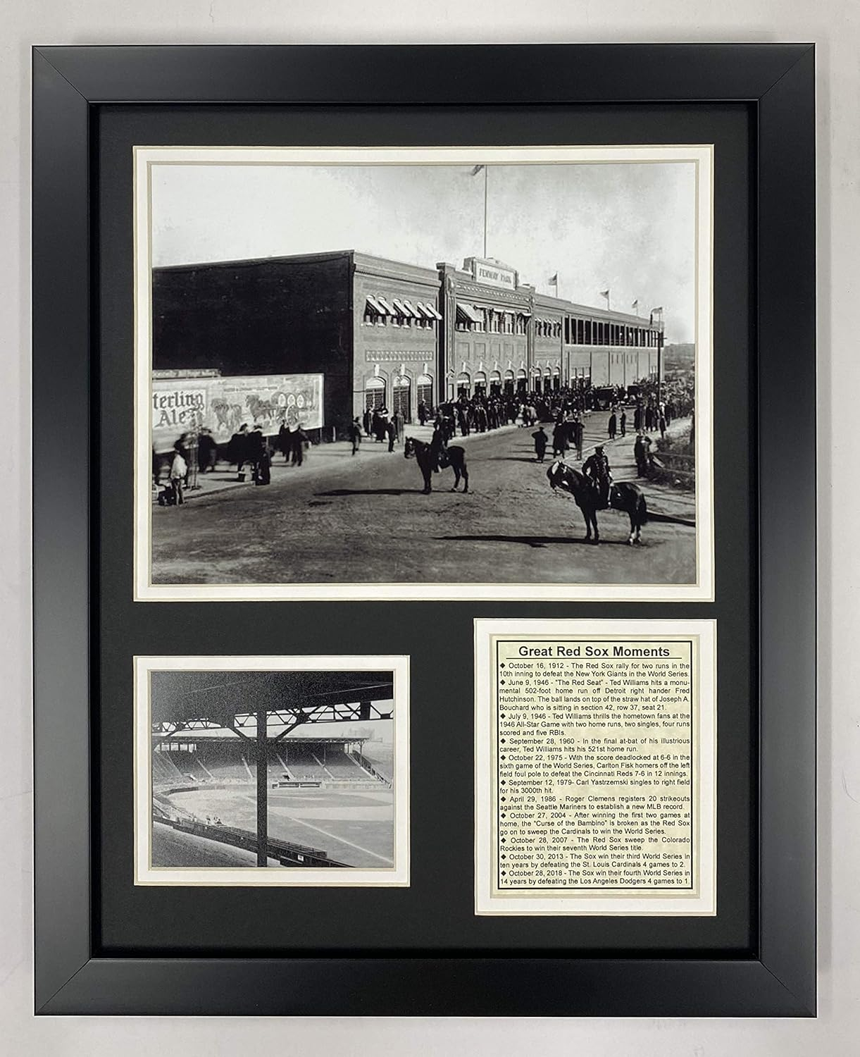Retro Black Framed Fenway Park Photo Collage