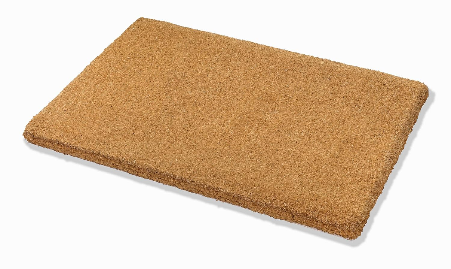 FH Home Floral Extra Thick Doormat - Handwoven, Durable - Natural Coir - Entryway, Front Door, Porch, Patio - Minimalist Natural (24" x 36" Thick)