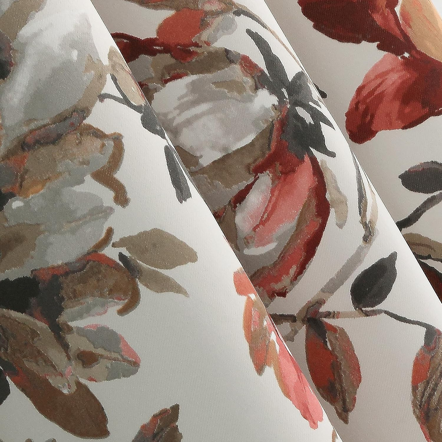Sun Zero Irma Vintage Floral Blackout Grommet Curtain Panel, 40"x63", Stone