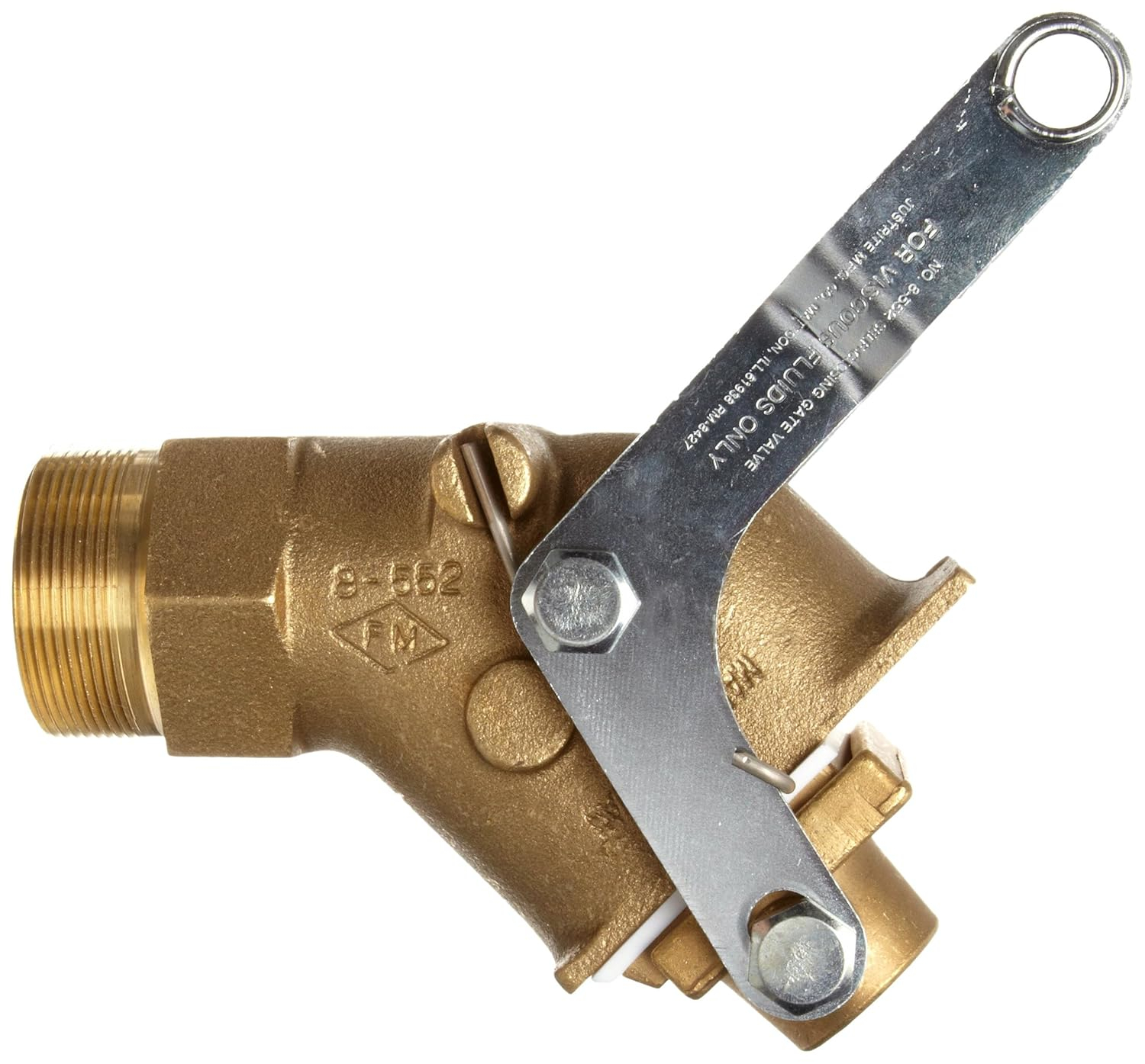 Brass Self-Closing 2" NPT Gate Valve for Viscous Liquids