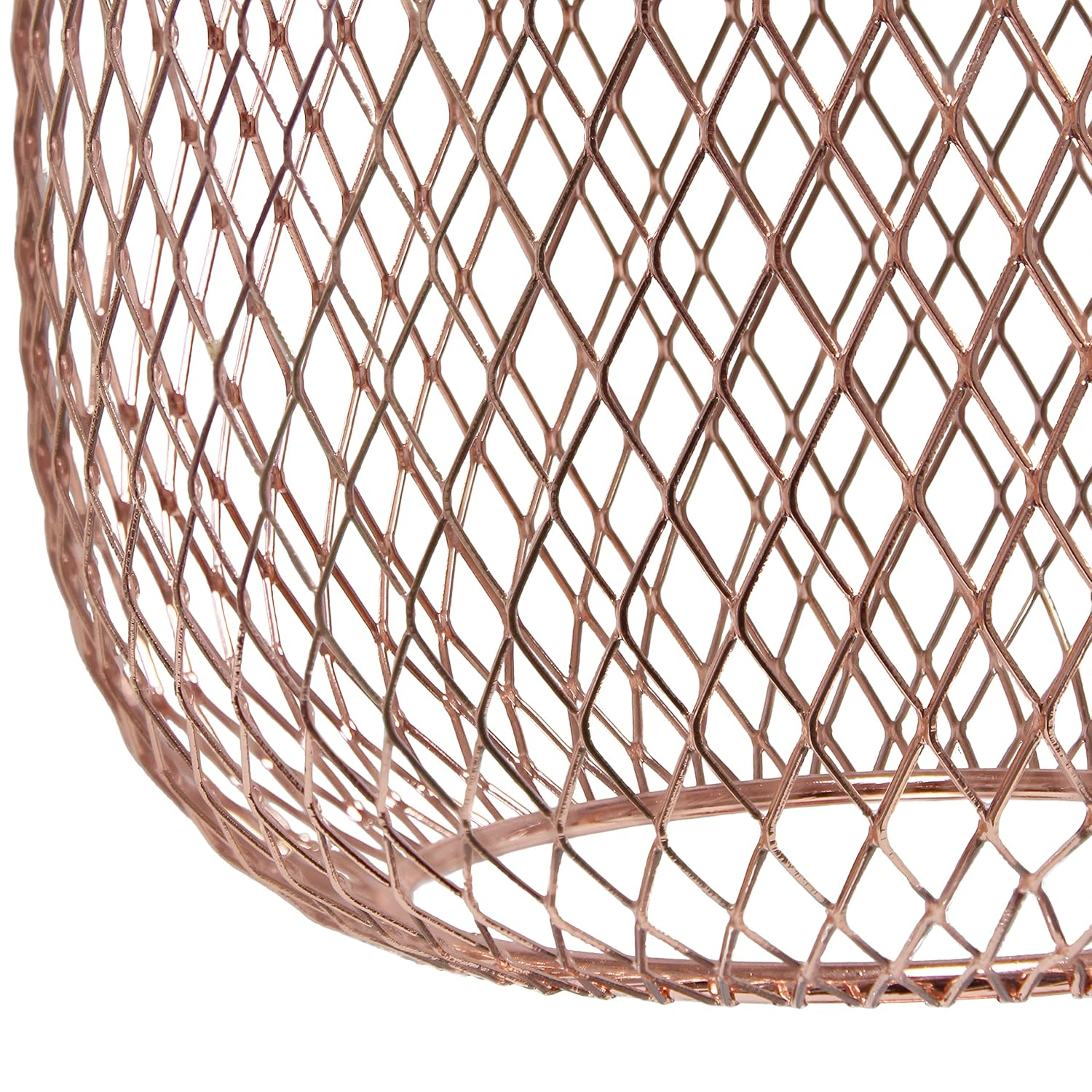 Lalia Home 19" Industrial Mesh Desk Lamp, Rose Gold