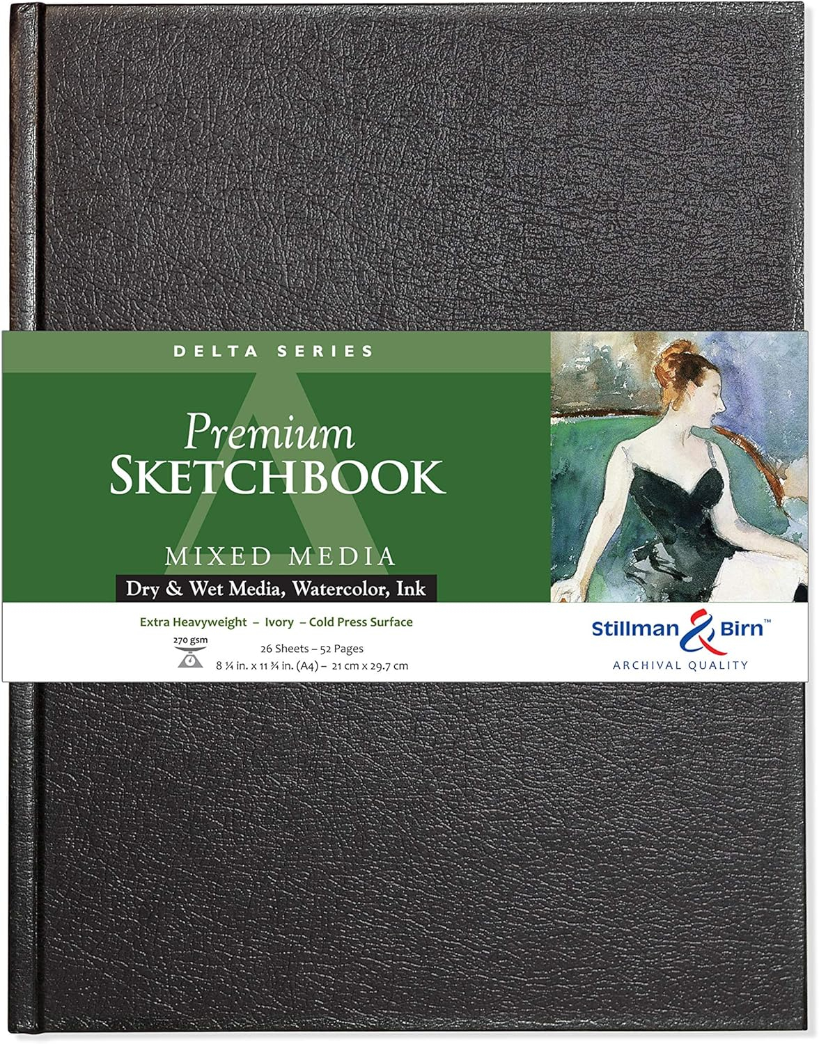 Stillman & Birn Delta Series Premium Hard-Cover Sketchbook, 8.27" x 11.69"