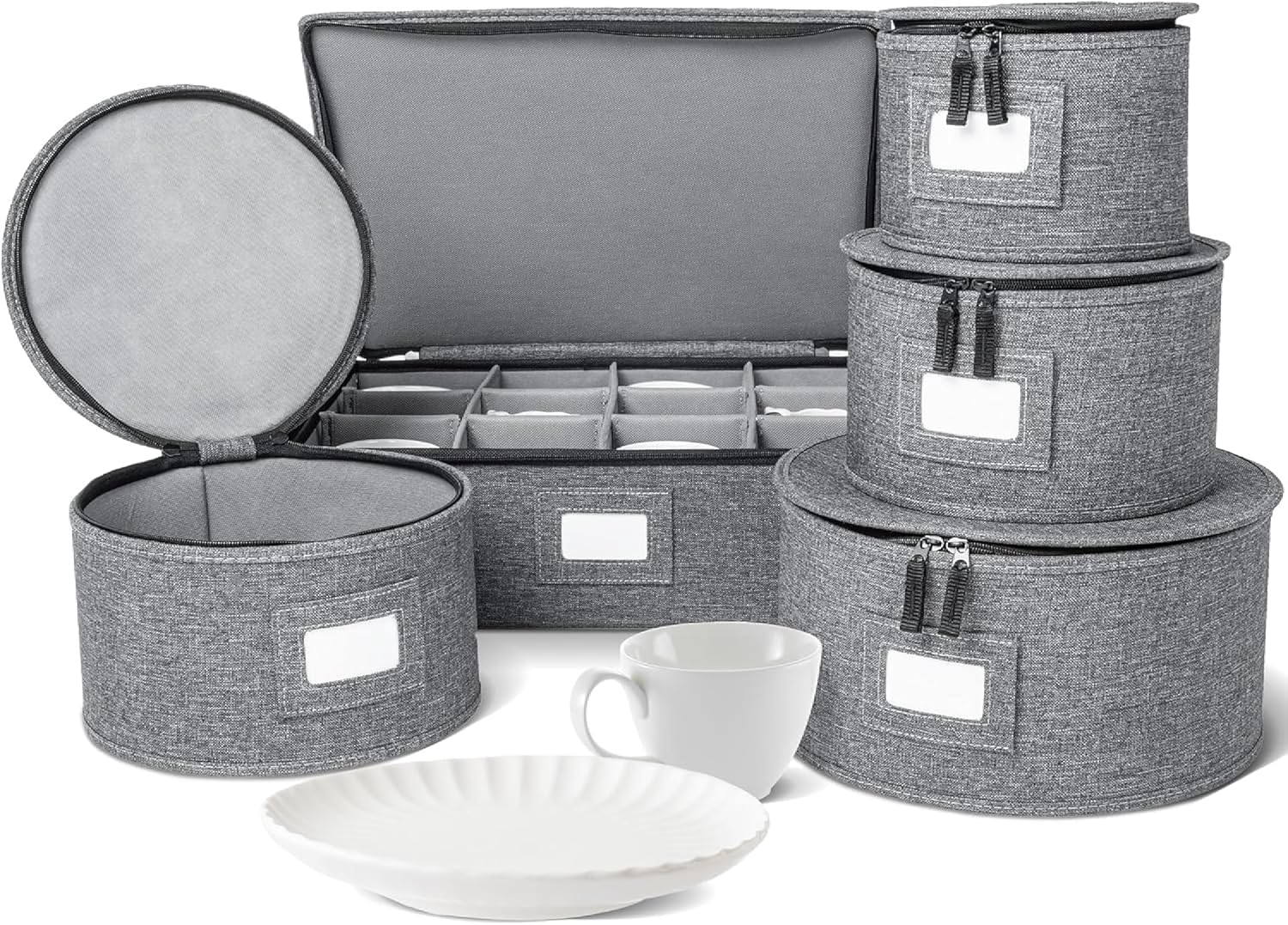 China Storage Containers, Containers for Organizing, Hard Shell Case, Felt Plate Dividers, Moving Supplies, Storage Box, Wine, Dishes, Glasses Storage, Charger Plates Storage Containers