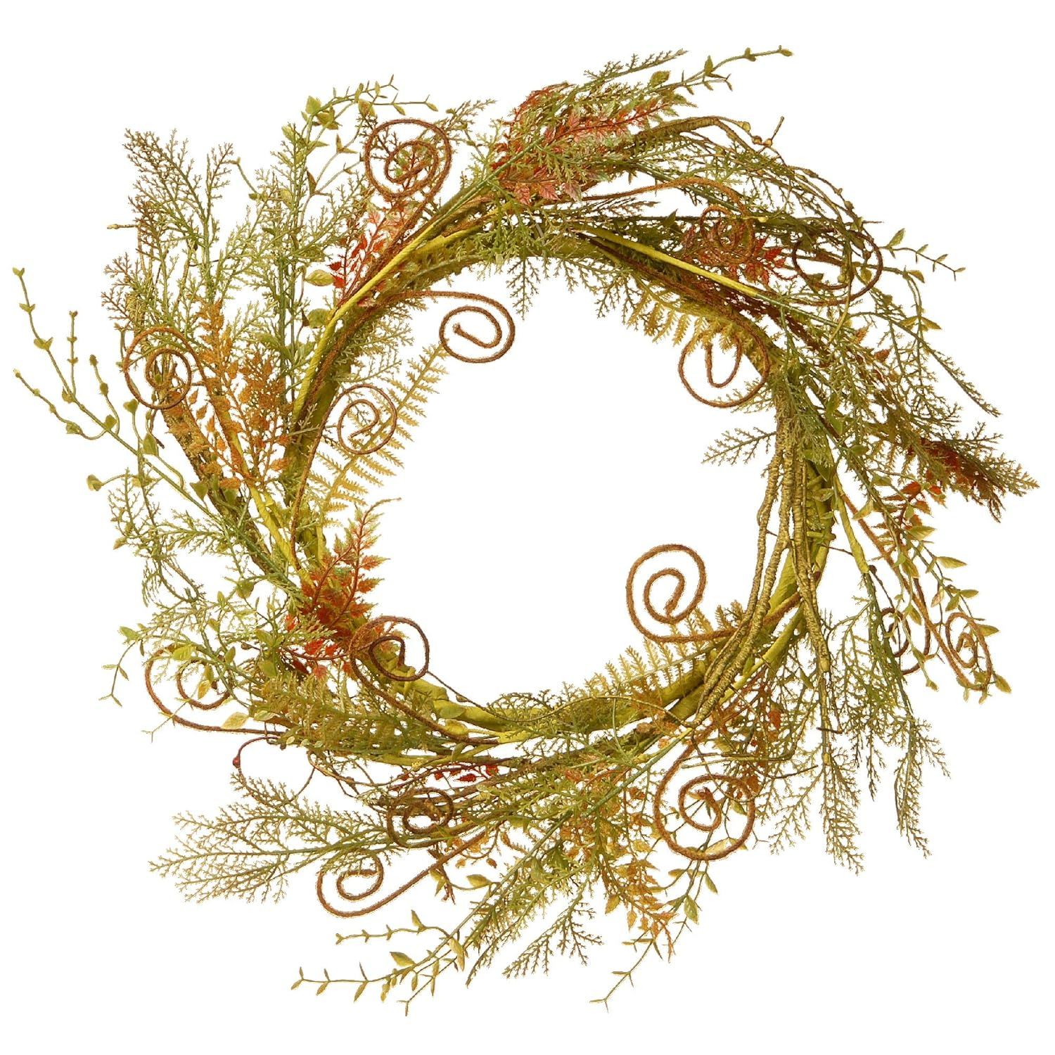 Springtime Serenity 22" Artificial Fern & Branch Wreath