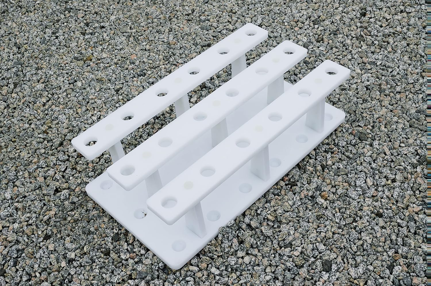 White Marine Board Heavy Duty Wall-Mounted Fishing Rod Holder