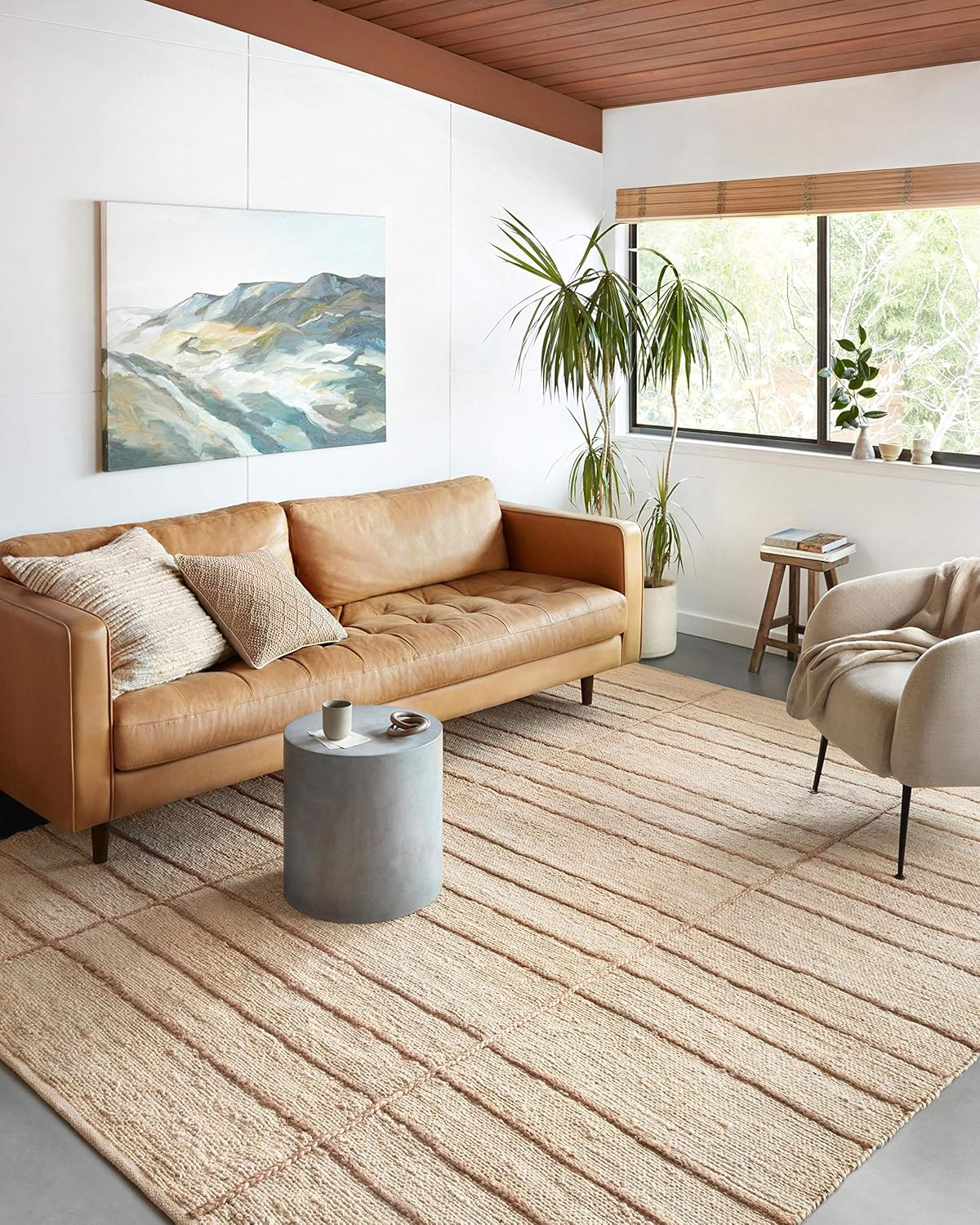 Loloi II Bodhi Collection BOD-04 Ivory / Natural, Geometric Area Rug 3'-6" x 5'-6"