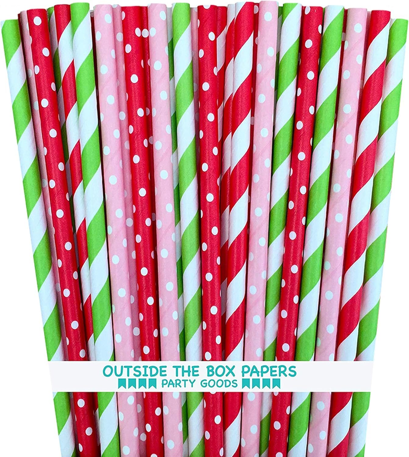 100 Strawberry Shortcake Themed Paper Straws