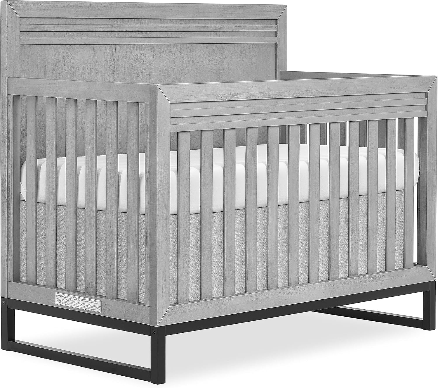 Imperial Grey Hardwood Convertible Crib for Newborns and Toddlers