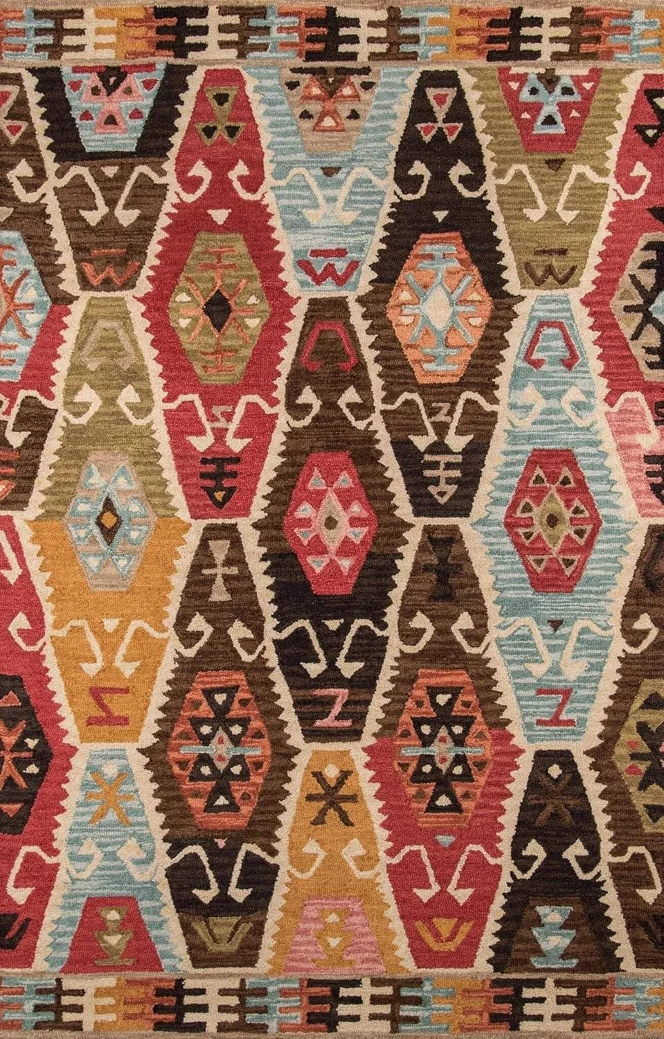 Momeni Rugs Tangier Collection, 100% Wool Hand Tufted Tip Sheared Transitional Area Rug, 7'6" x 9'6", Multicolor