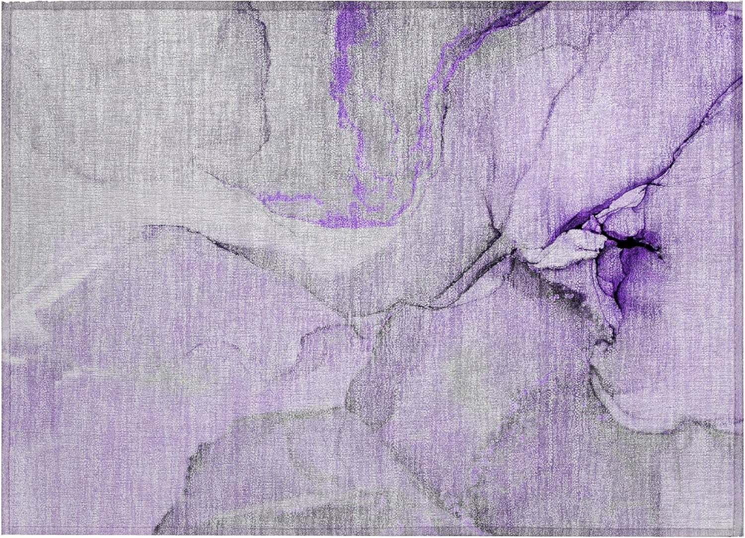 Addison Rugs Chantille Indoor/Outdoor Transitional Watercolors Purple Washable Rectangle Rug, 1'8" x 2'6"