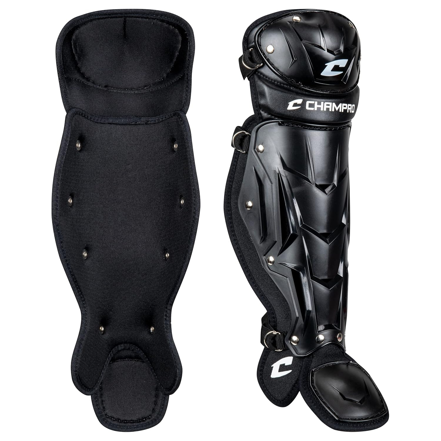 Black High-Performance Polyethylene Single Knee Leg Guard