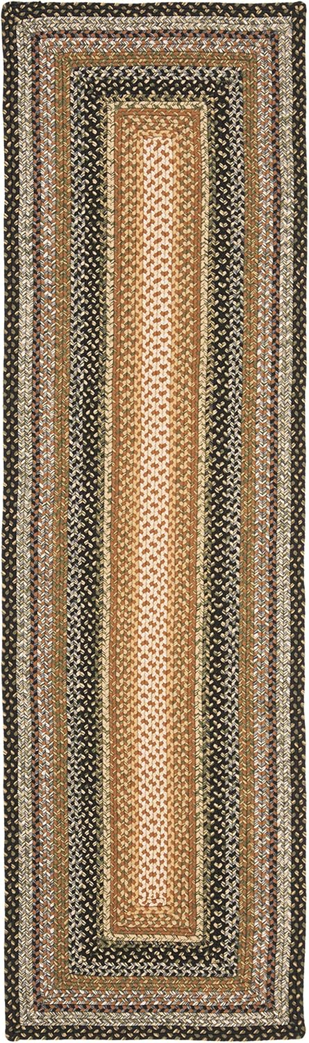SAFAVIEH Braided Ellen Colored Bordered Area Rug, Blue/Multi, 2'6" x 5'