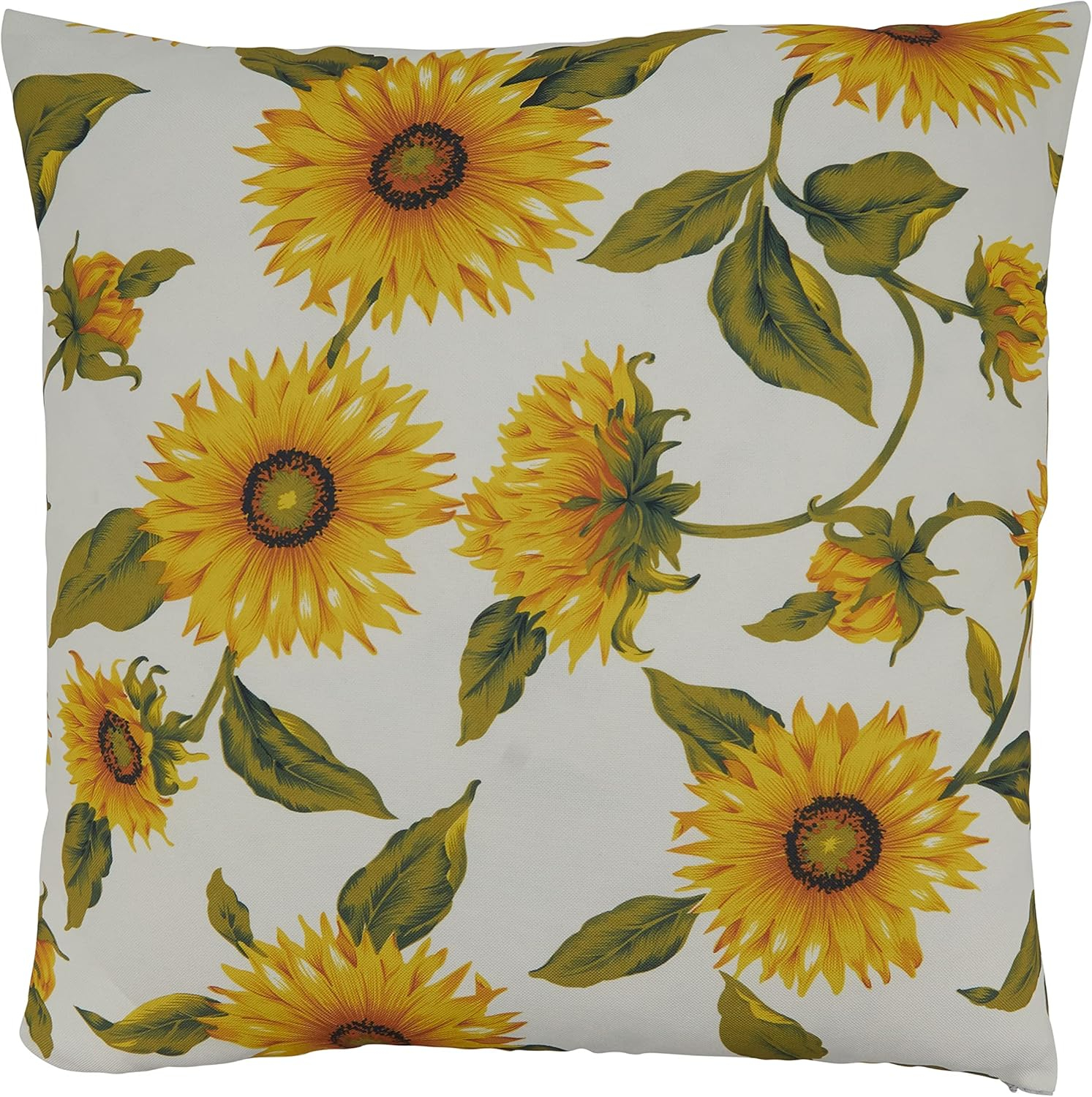 Girassol Floral Reversible Pillow Cover