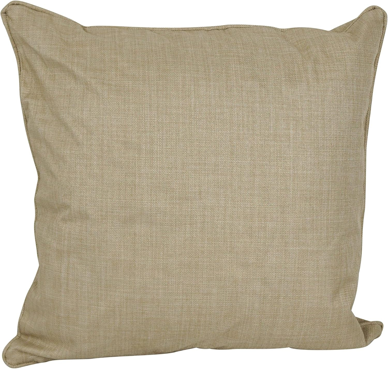 Blazing Needles 9813-CD-S2-REO-SOL-07 25 in. Double-Corded Spun Polyester Square Floor Pillows with Inserts, Sandstone - Set of 2