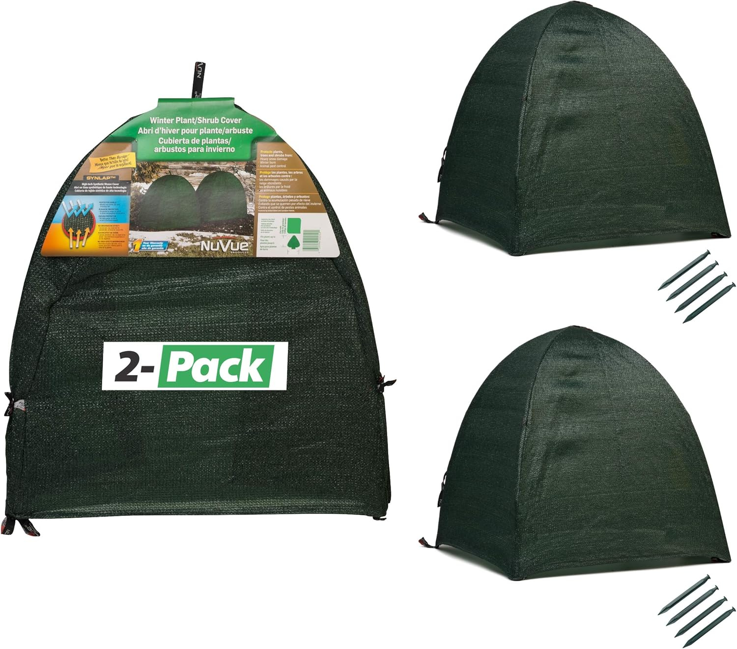 NuVue Products 22250, Winter Shrub Covers: 22" L x 22" W x 22" H - 2 Pack