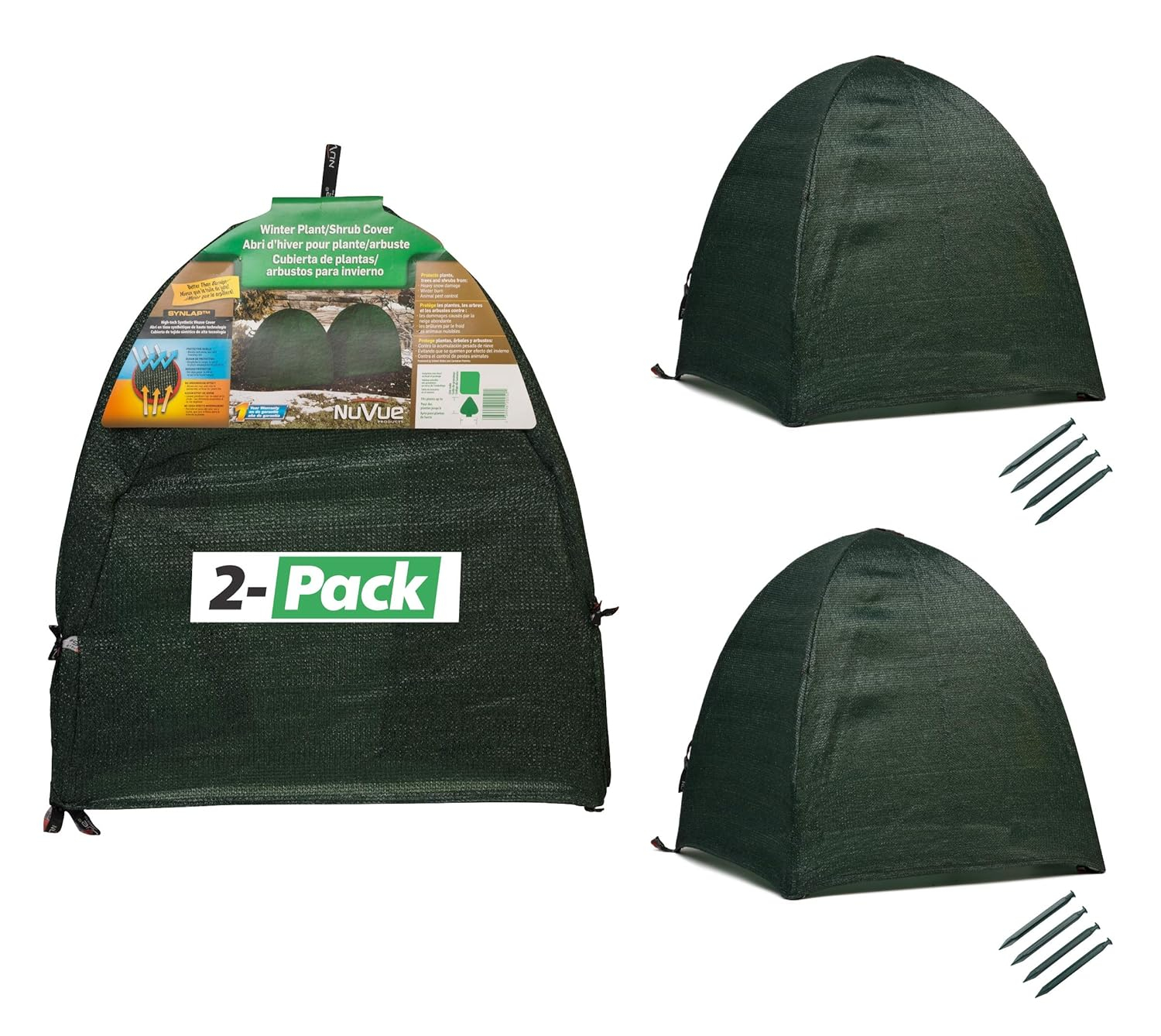 NuVue Products 22250, Winter Shrub Covers: 22" L x 22" W x 22" H - 2 Pack