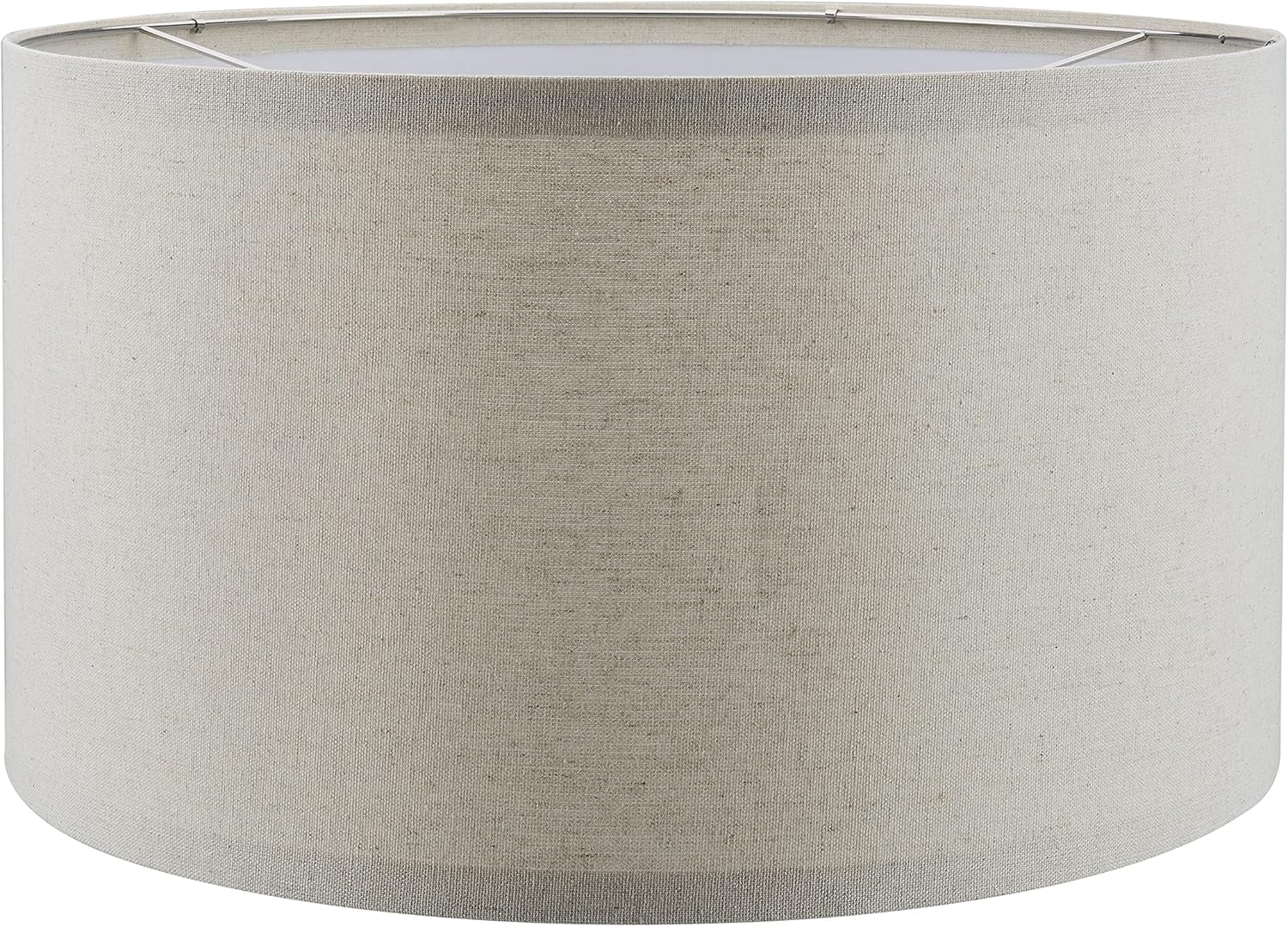 Aspen Creative 38871, Contemporary Design Drum Collapsible UNO Lamp Shade for Table Lamp And Pendant Light, 16" Top x 16" Bottom x 9" Height, Threaded UNO 36mm, Oatmeal Linen