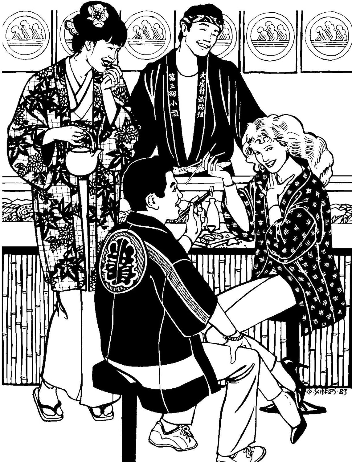 Traditional Japanese Hapi & Haori Jacket Pattern Set