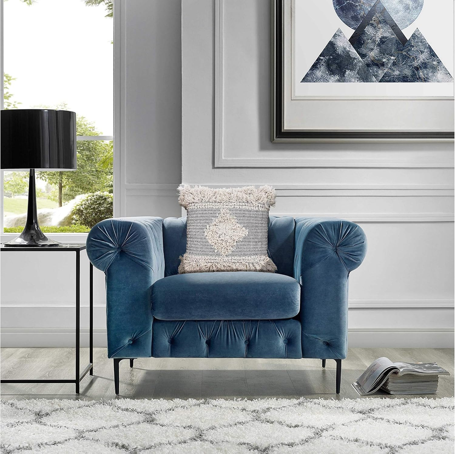 Ox Bay 20" x 20" Hand-Woven Gray/ White Geometric Organic Cotton Pillow Cover