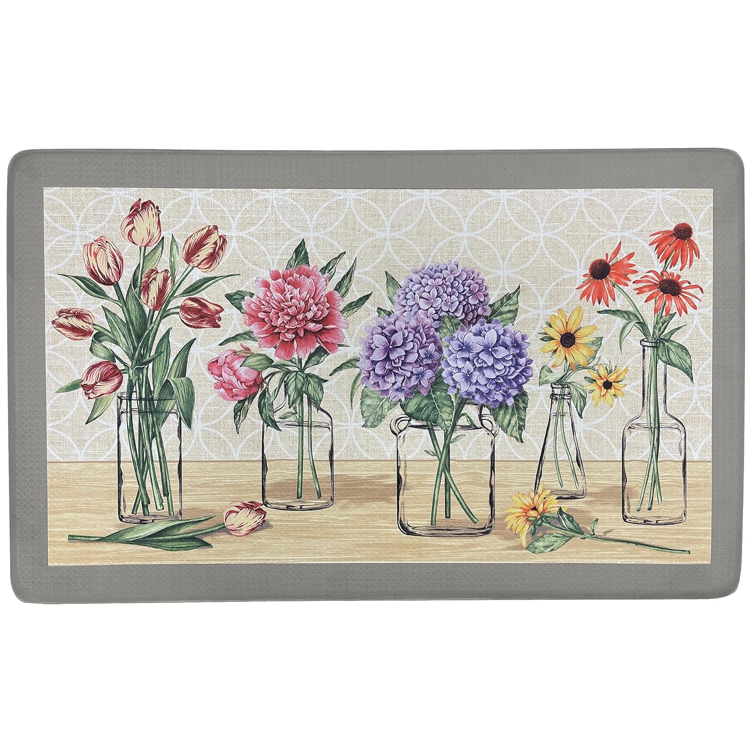 Achim Anti Fatigue Mat 18x30 - Garden Blooms, Multi-Color